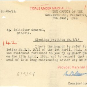 1944 Cyprus Famagusta Under Martial Law Marshal Court doc