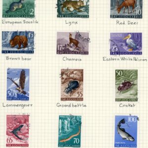 1954 Yugoslavia Animals Birds Insects Reptiles Fish used