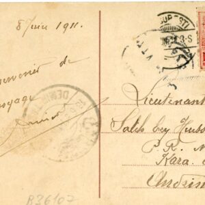 1911 Romania Justice Palace card to Edirne