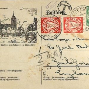 1935 Danzig Zoppot 10pf Picture Stationery to London