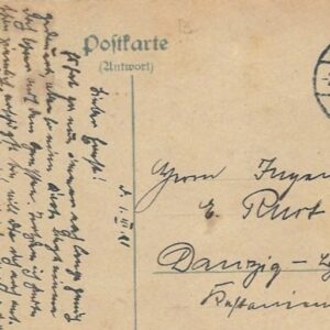 1921 Danzig Betsche 30pg Reply Stationery Card