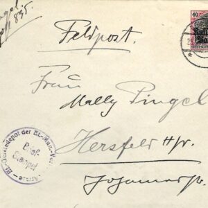 1918 Poland German PO Private Postal Stationery to Hersfeld