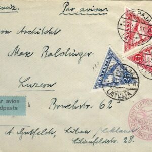 1931 Latvia Airmail to Luzern via Berlin