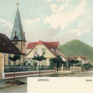 Brazil Santos Guaruja Church and Street