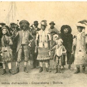 Bolivia Copacabana Locals with Masks