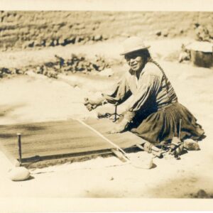 Bolivia Indigenous Woman Weaving photocard