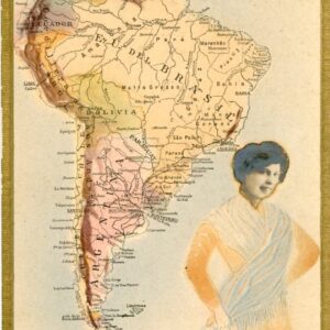Brazil Embossed South America Map