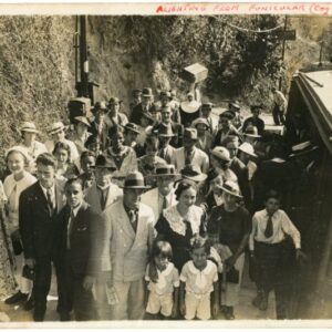 Brazil Corcovado Alighting Funicular photocard