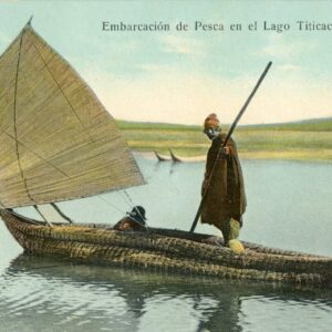 Bolivia Fishing Boat on Lake Titicaca 1920 to Paris