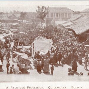 Bolivia Quillacolla Religious Procession 1905 used in England