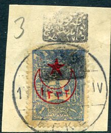 1920 Turkey Feke Provisional on 20pa Isf YPA17