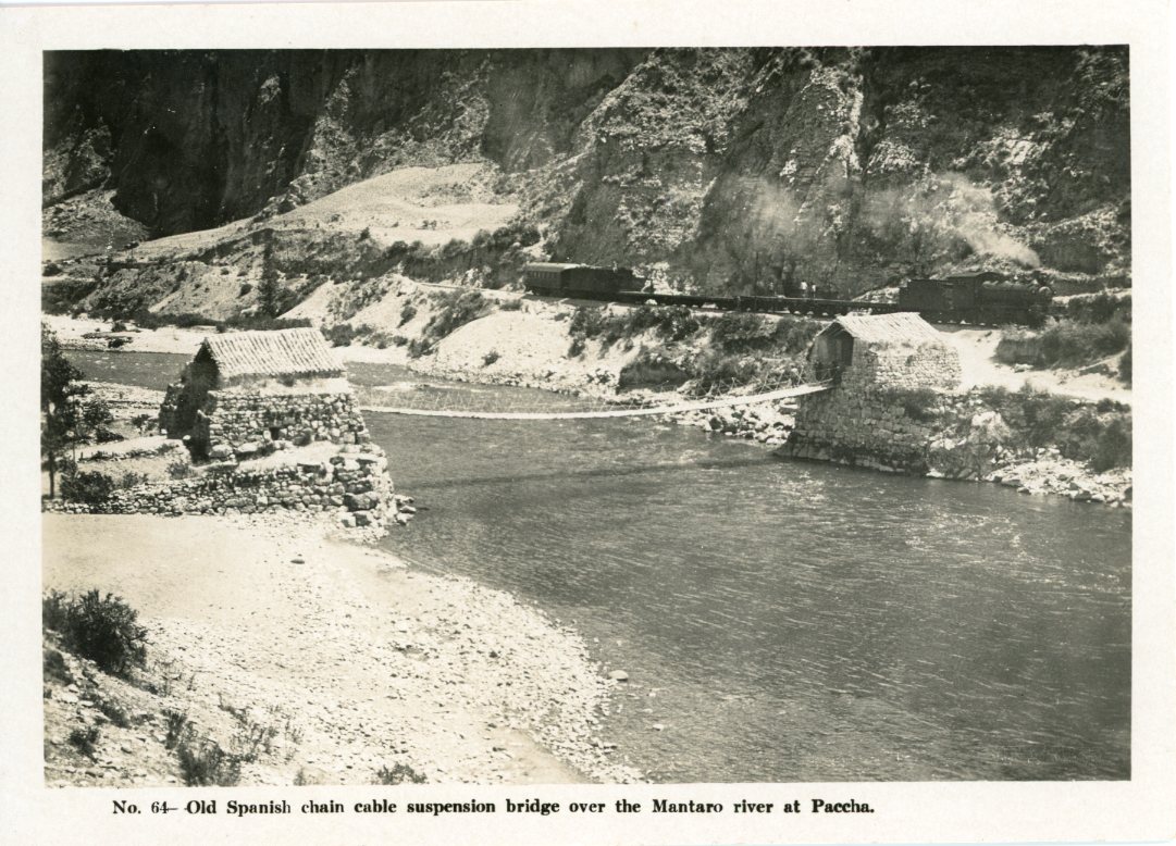 Peru Paccha Mantaro River Suspension Bridge