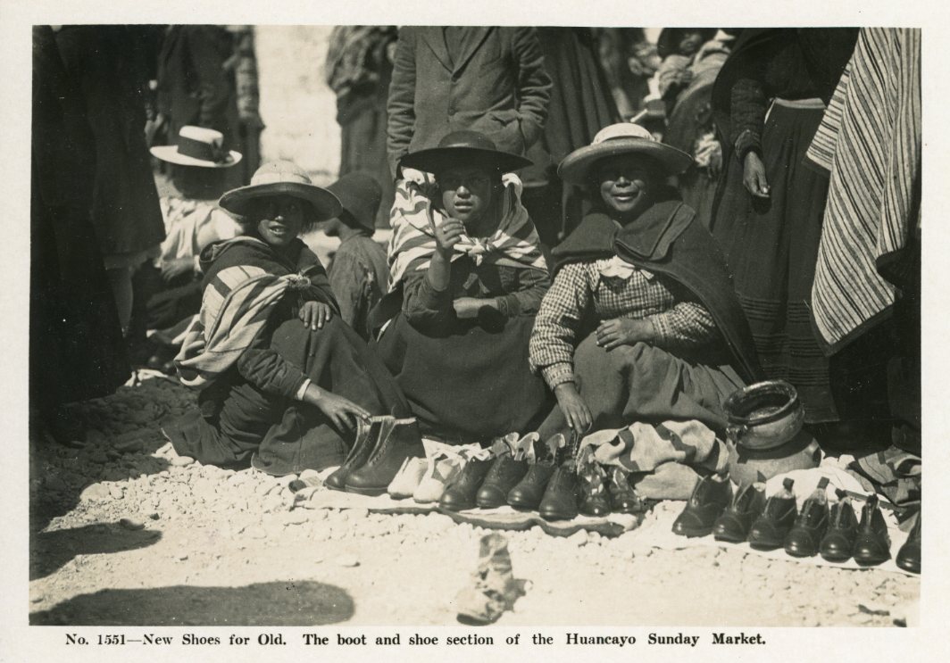 Peru Huancayo Sunday Market Shoe sellers