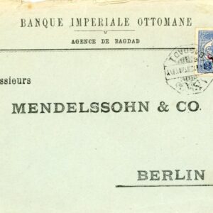 1912 Iraq Baghdad 1 Ottoman Imperial Bank to Berlin