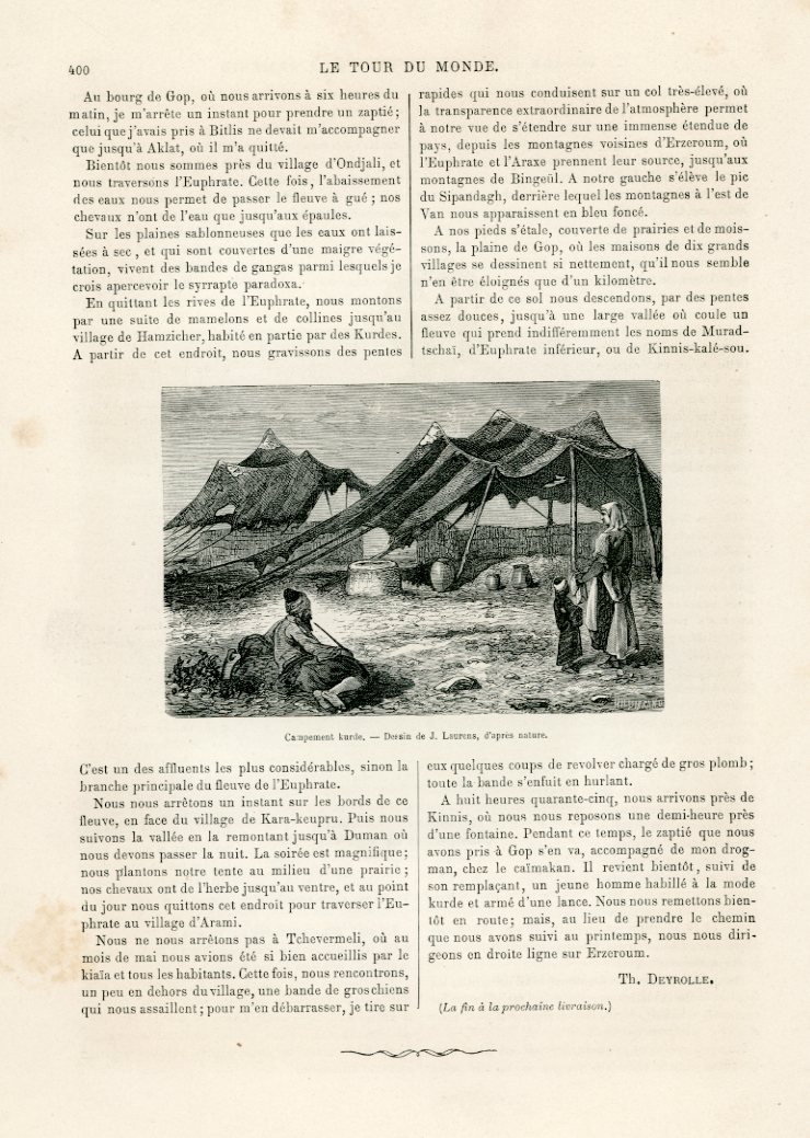 1869 Travels in Lazistan and Armenia by Deyrolle Turkey Van Bitlis - Image 5