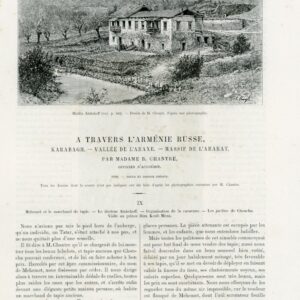 1890 Russian Armenia and Karabakh by Chatre Azerbaijan Shusha Lissagorsk