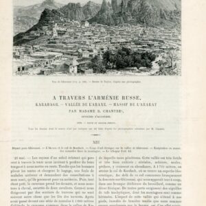 1890 Russian Armenia and Karabakh by Chatre Bazarcay Azerbaijan Monasteries