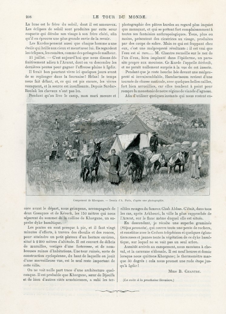 1890 Russian Armenia and Karabakh by Chatre Azerbaijan Turkey - Image 5