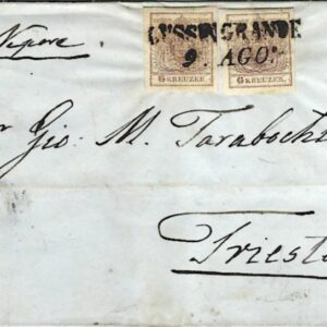1857 Austria Croatia Cussingrande Col Vapore entire