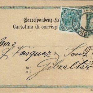 1902 Austria 5h Postal Card to Gibraltar