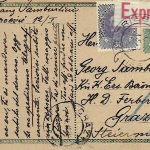 1918 Austria 8ch Postal Card Express to Graz