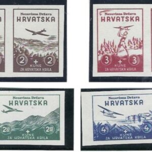1942 Croatia Model Airplane Imperf Pair set (*)