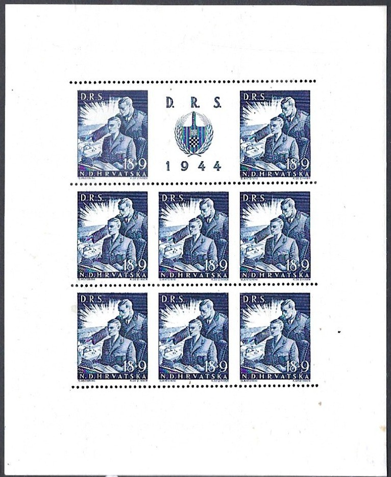 1944 Croatia Workers Complete Sheetlet set ** - Image 5