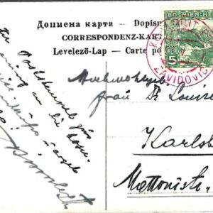 Bosnia Mostar on stamps and Zavidovici on postcard Cancels