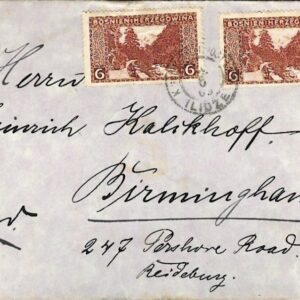 1900s Bosnia Military Post cover to Birmingham