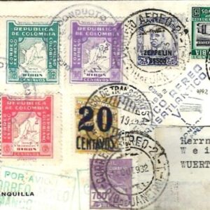 1930 Brazil Zeppelin combination cover to Germany