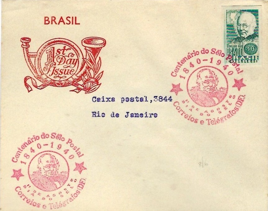 1938 Brazil Philatelic Exhibition Block Card and 2 Covers lot - Image 5