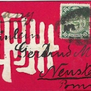 1900 China German PO 10pf Kiautschou 10c Dragon mix Cover