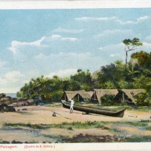 Brazil Santos Landscape painting by Calixto postcard