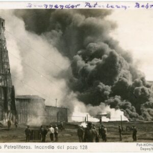 Brazil Oil Fields Well 128 Fire photocard to Germany
