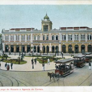 Brazil Santos Rosario Square Post Office Trams 1909 to Liverpool
