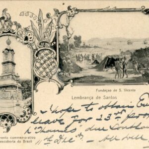 Brazil Santos multi view 1901 to Scorrier Cornwall
