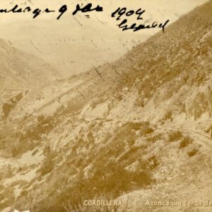 Chile Aconcagua River near Salto del Soldado Railway 1914