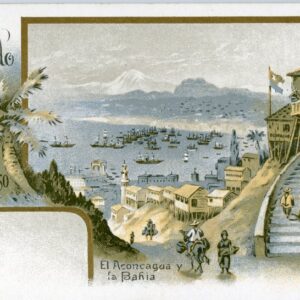Chile Valparaiso early litho postcard