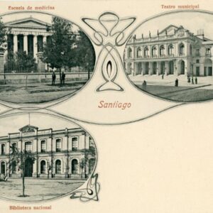 Chile Santiago Multi View postcard
