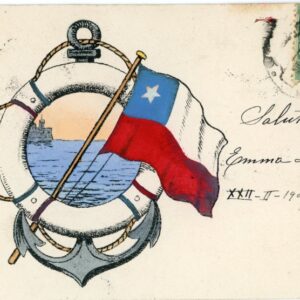 Chile Maritime Flag 1907 to Palermo
