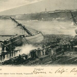 Chile Valparaiso 1905 Storm capsized ships