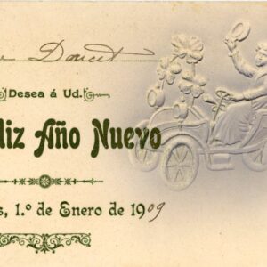 Chile Mejillones 1909 New Year Greeting Card