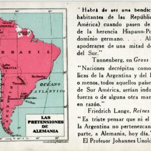 Chile Germany's Ambitions South America Map 1918