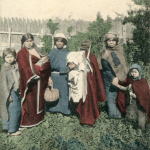 Chile Mapuche Woman with Children 1914 Traiguen