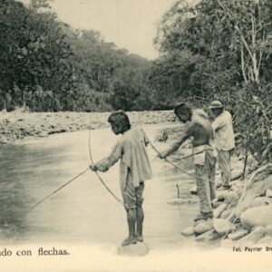 Colombia Indigenous People Fishing with Arrows
