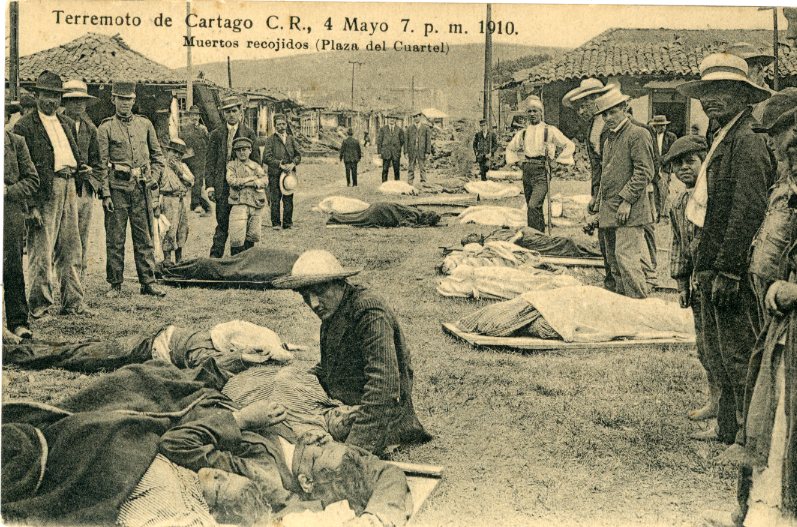 Costa Rica Cartago Earthquake 1910 Barracks Square Dead Bodies