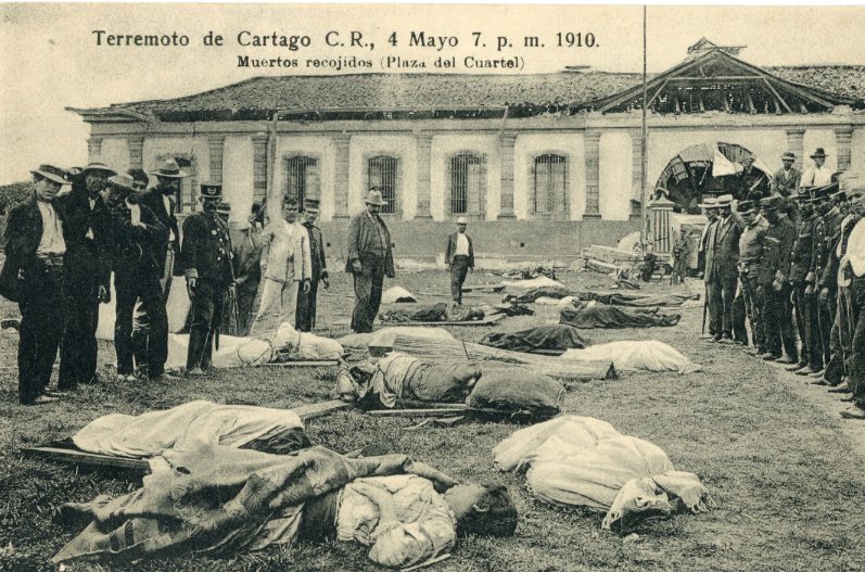 Costa Rica Cartago Earthquake 1910 Barracks Square Dead Bodies