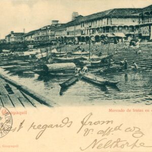 Ecuador Guayaquil Malecon Fruit Market 1901 USA to London