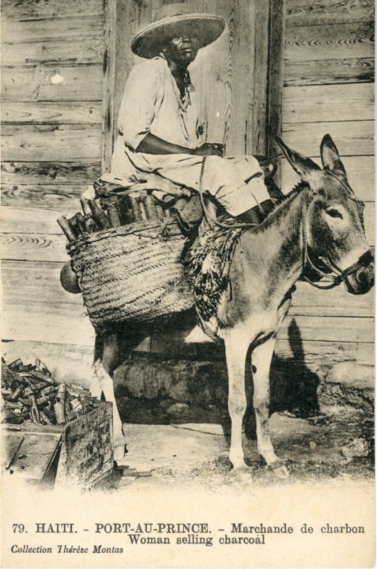 Haiti Port Au Prince Woman selling Charcoal