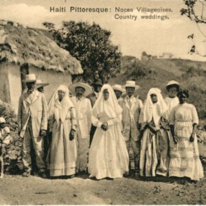 Haiti Country Wedding 1947 with charity stamp to USA